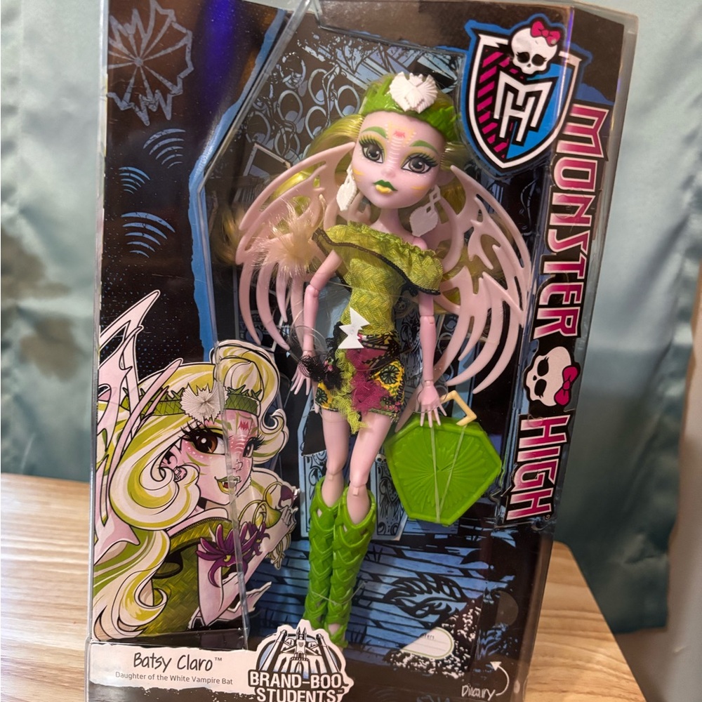 2015 Monster High Doll Batsy Claro Doll Rare NIB